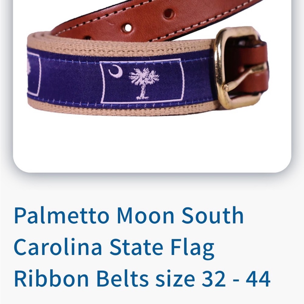 Palmetto Moon South Carolina, Classic Brown BoysBelt with Gold Buckle